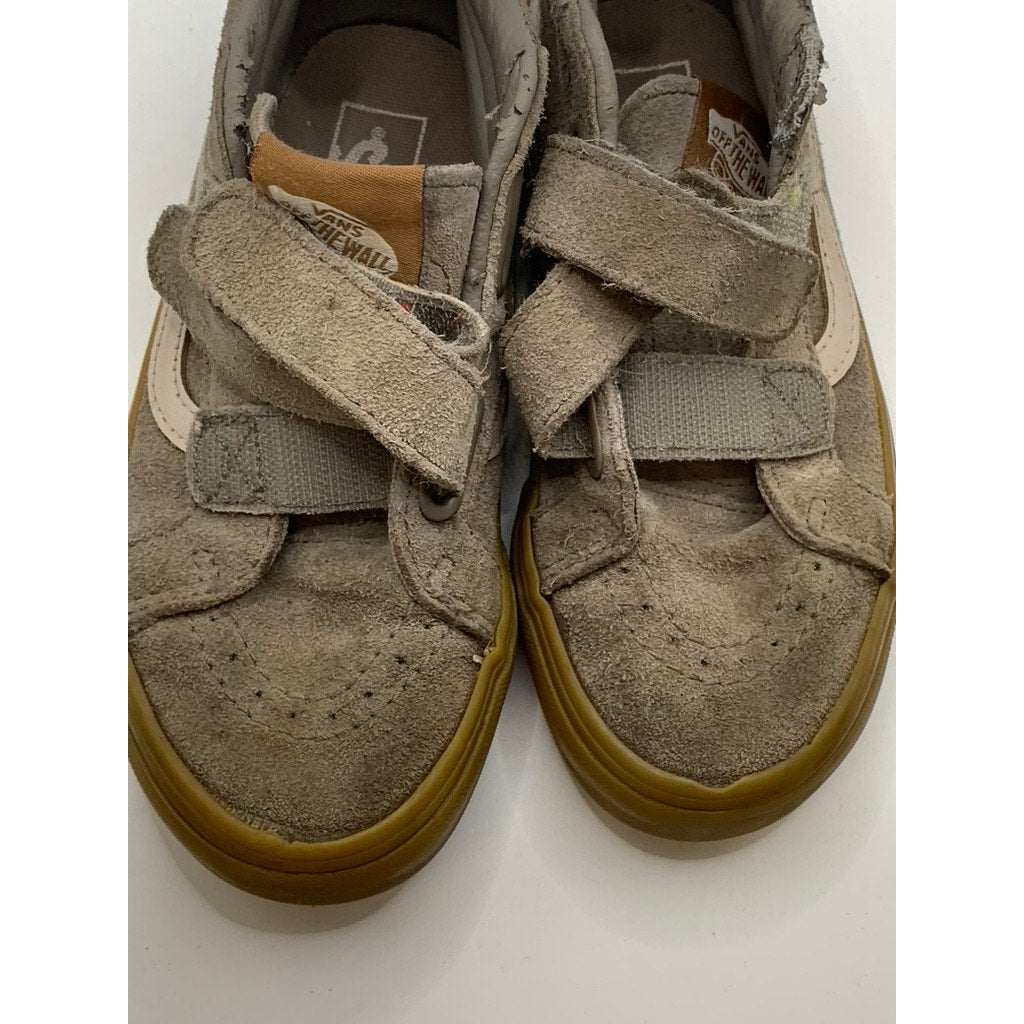 VANS Kids Gray Suede Hi-Top Gum Sole Sneakers SZ 13.5