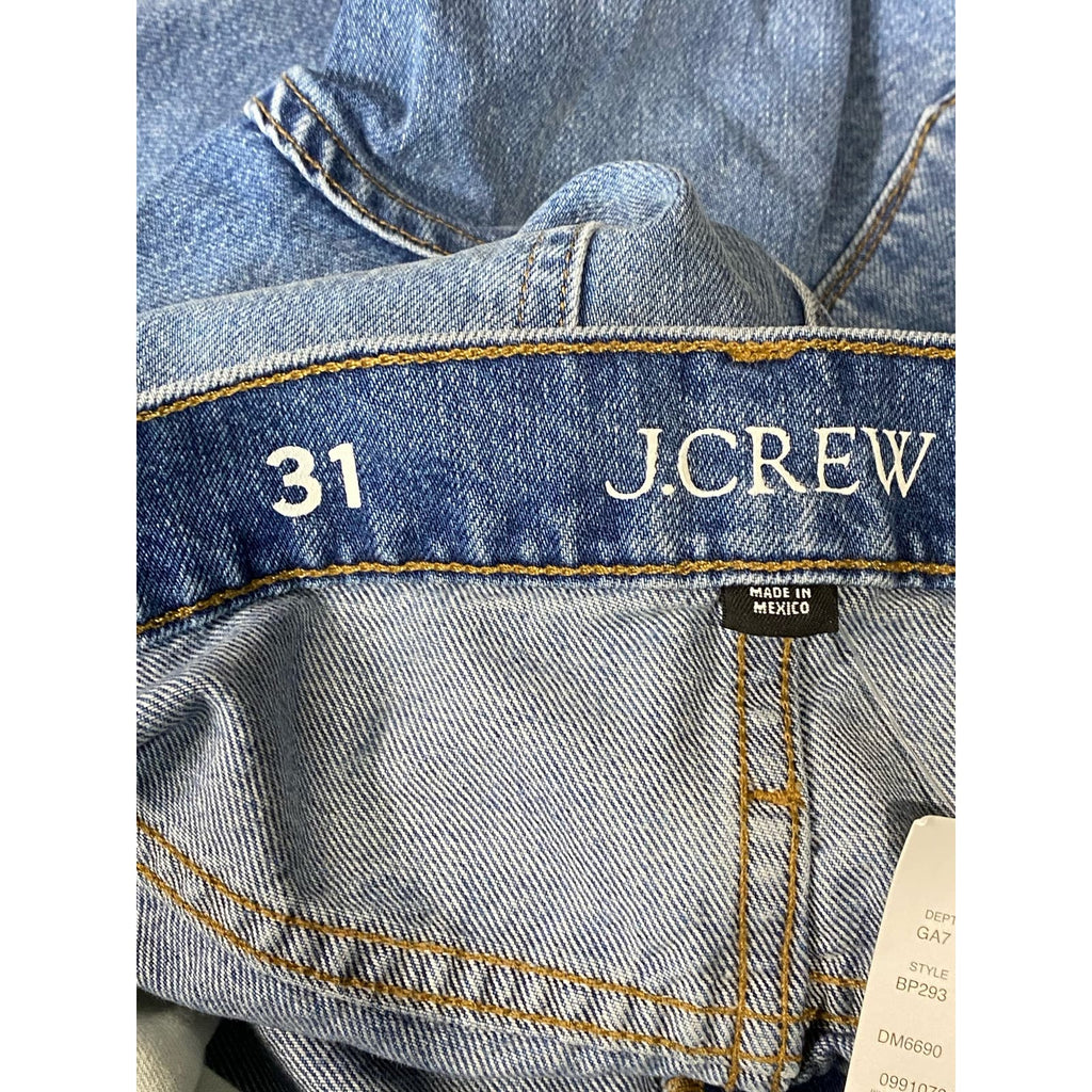 J.CREW Women's Blue Reef Wash Slouchy-Straight Mid Rise Denim Jean SZ 31