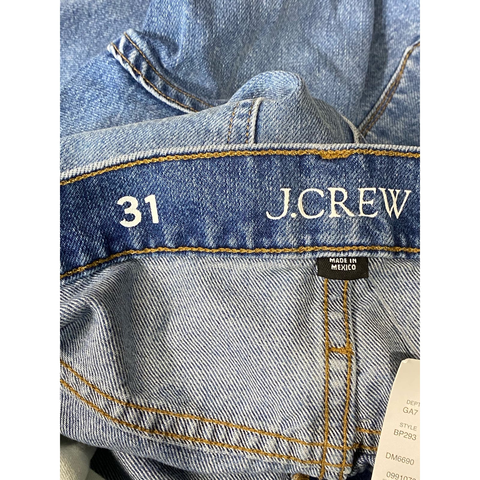 J.CREW Women's Blue Reef Wash Slouchy-Straight Mid Rise Denim Jean SZ 31
