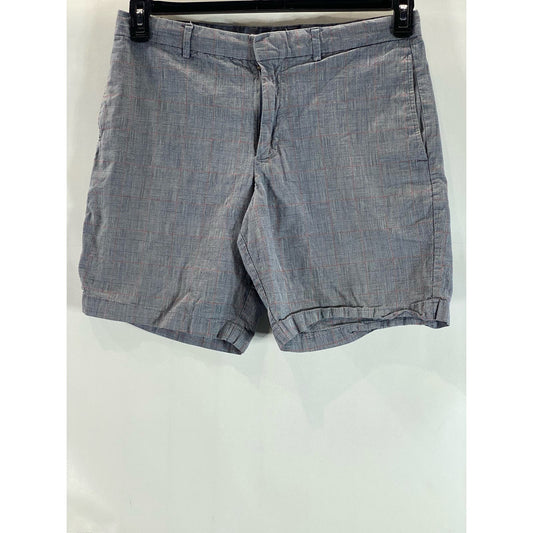 BANANA REPUBLIC Men's Blue Plaid Aiden Club Short SZ 34