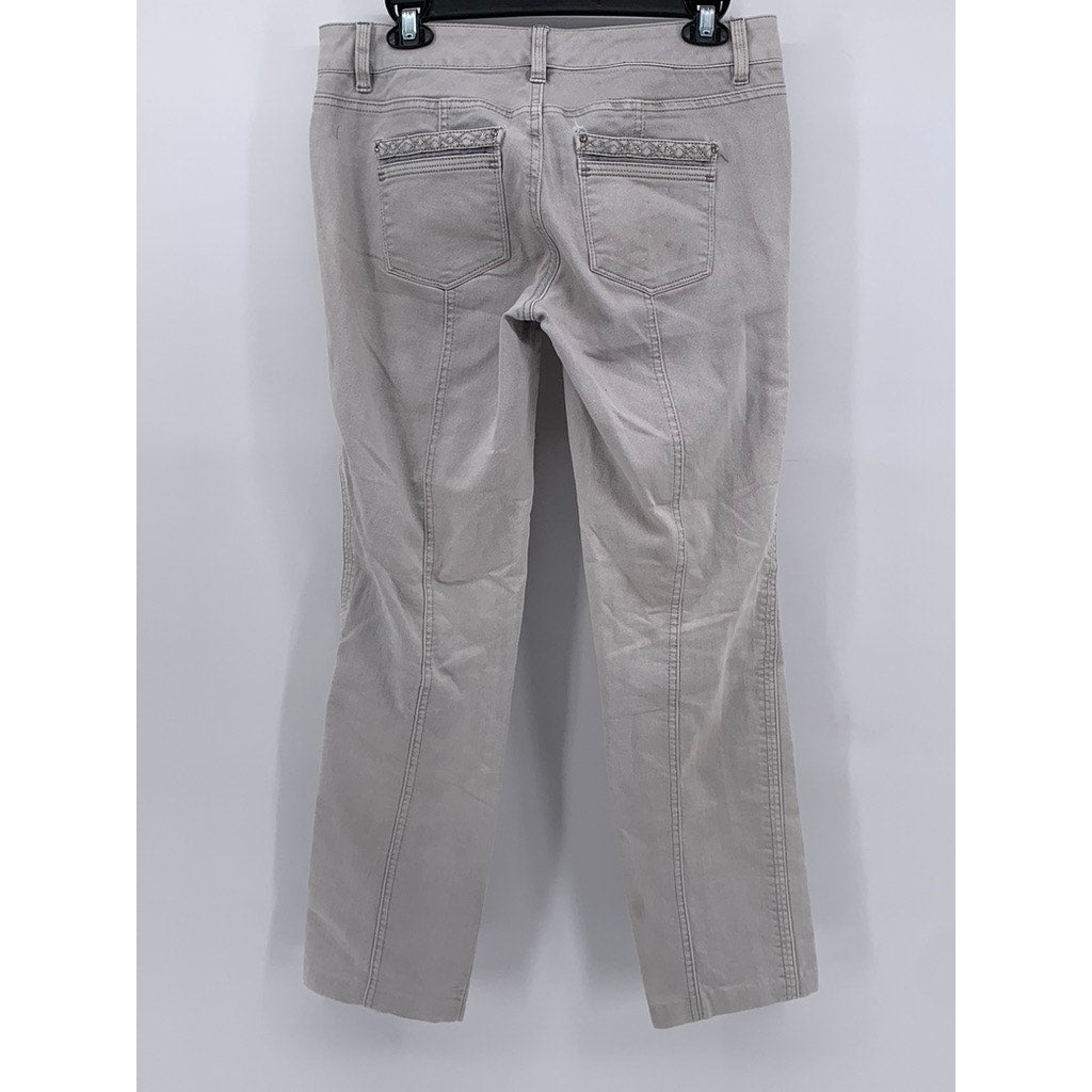 WHITE HOUSE BLACK MARKET Women's Gray Slim Ankle Pant SZ 4