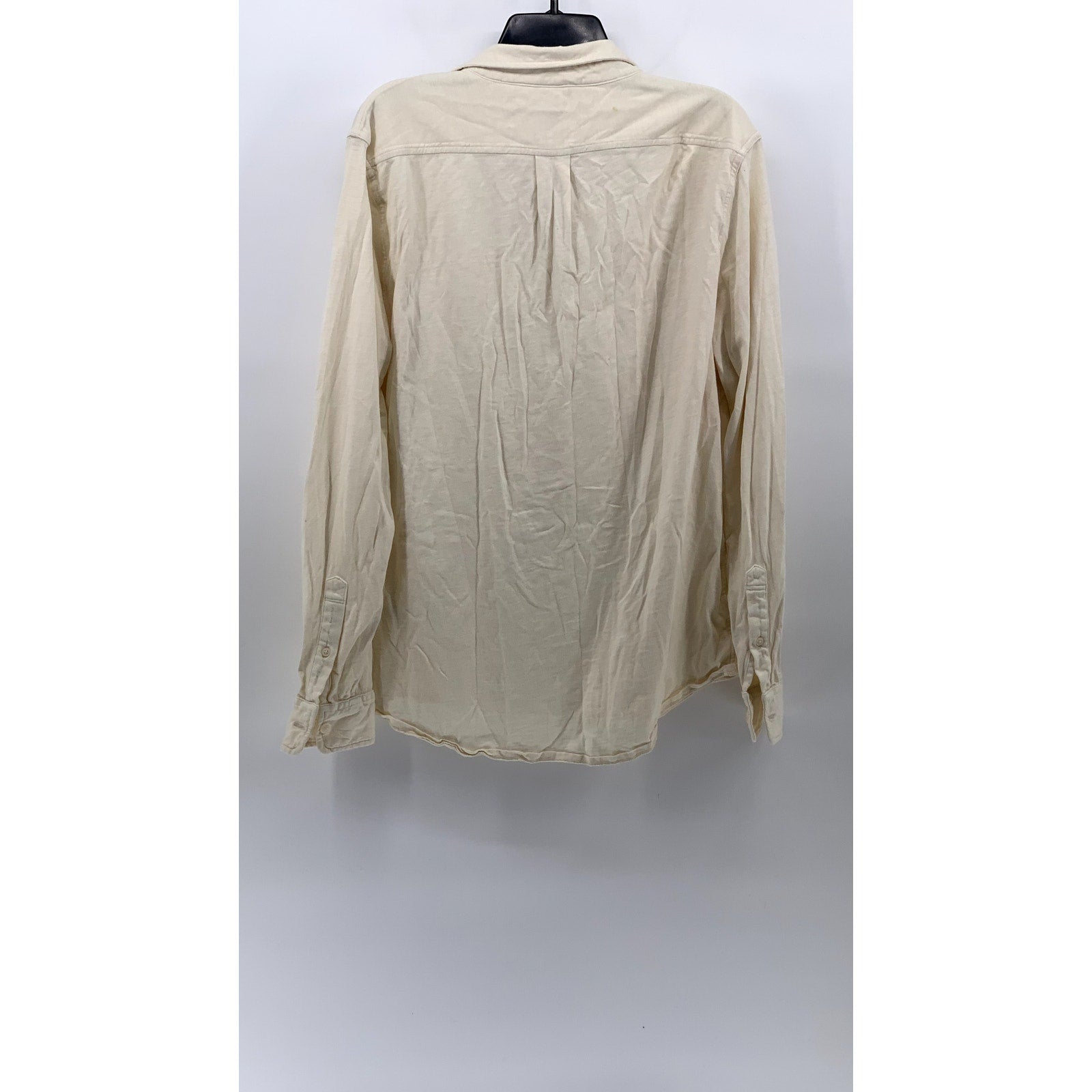 J.CREW Men's Off-White Garment Dyed Button-Up Long Sleeve Shirt SZ L