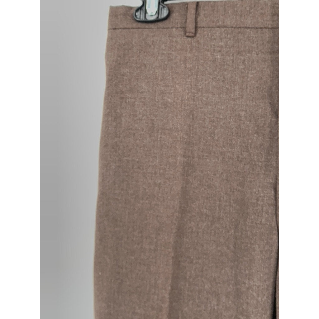 UNBRANDED Men's Brown Vintage Straight-Leg Dress Pants SZ 34