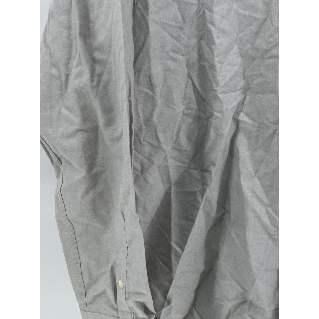 CAMBRIDGE CLASSICS Mens Button Down Long Sleeve Neck: 17 1/2 - 36/37