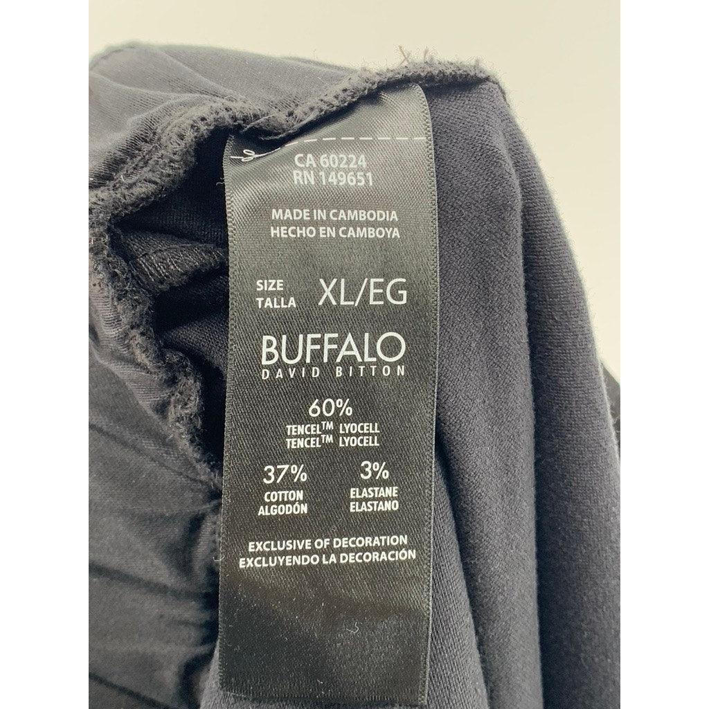 BUFFALO DAVID BITTON Women's Black Straight Leg Pants SZ XL