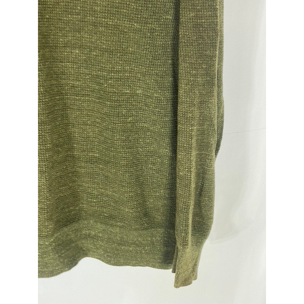 POLO RALPH LAUREN Men's Olive Green Crewneck Thermal Long Sleeve Sweater SZ XL
