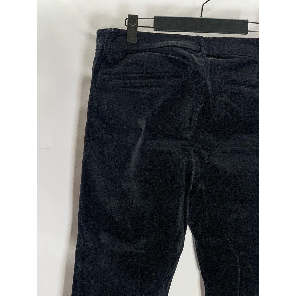 OLD NAVY Women's Black Jack Mid-Rise Regular-Fit Pixie Velvet Ankle Pants SZ 6