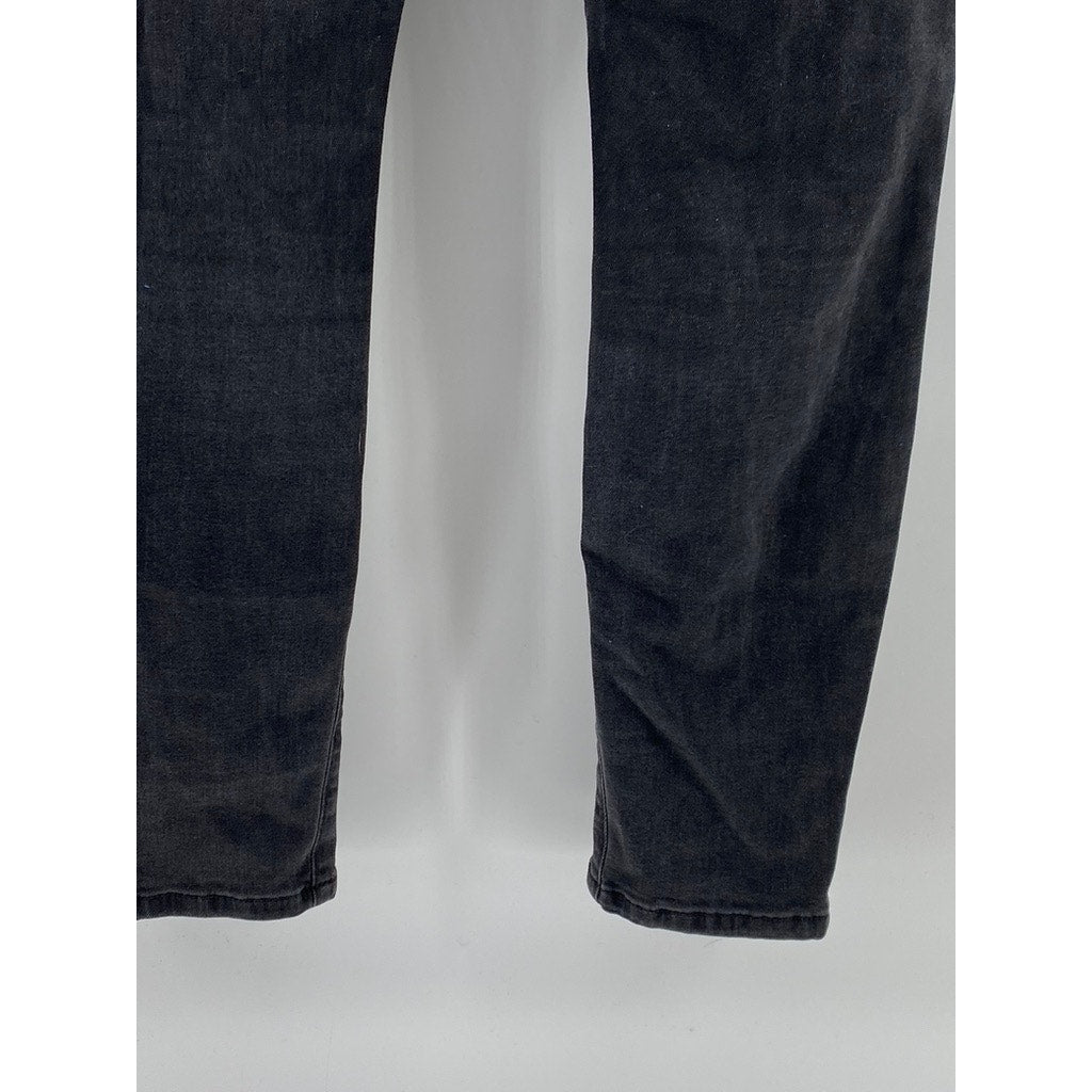 JOE'S JEANS Women's Black The Icon Mid-Rise Slit-Hem Skinny Ankle Jean SZ 28