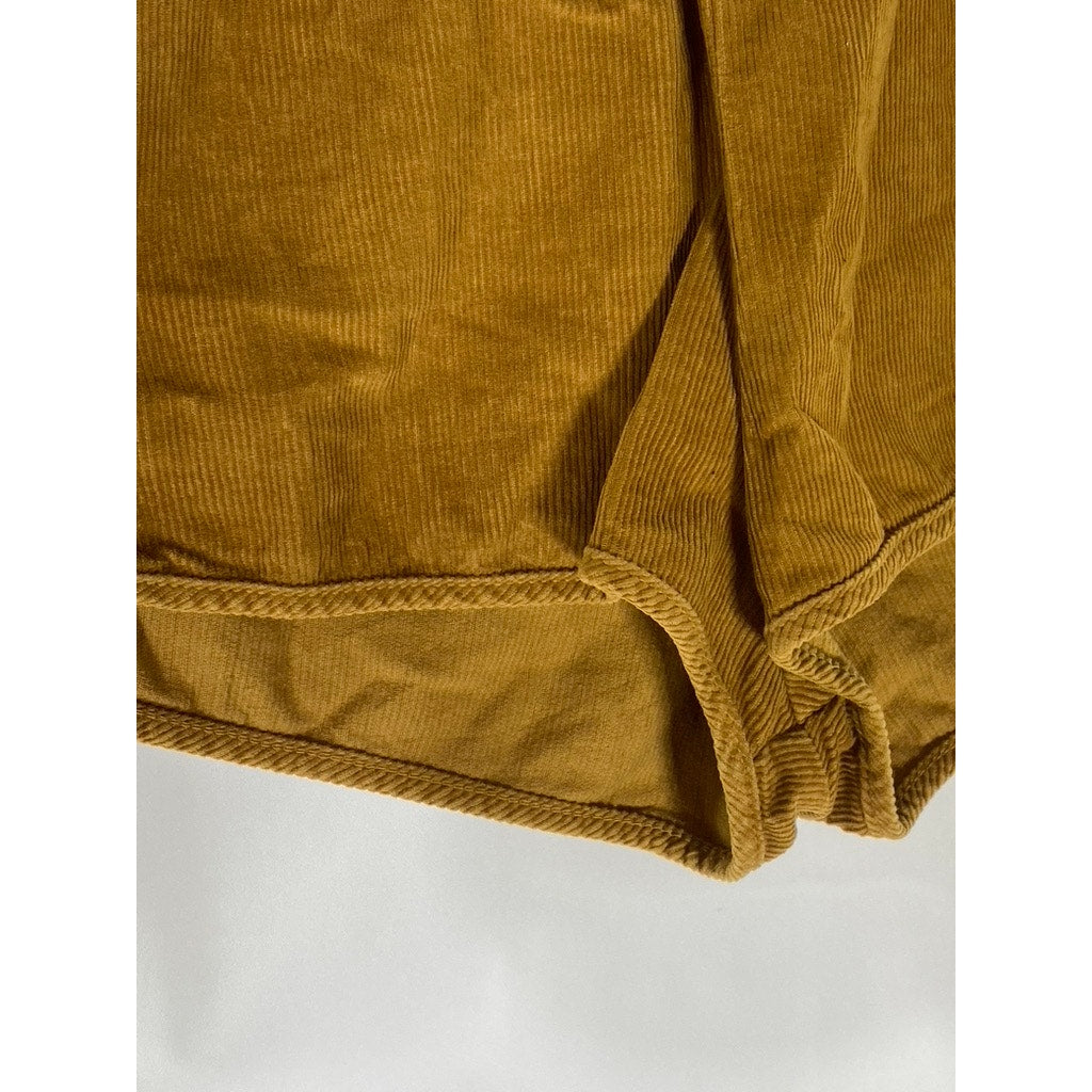CORDUROY BY AMERICAN APPAREL Women’s Tan Elastic Waist Casual Shorts SZ XS