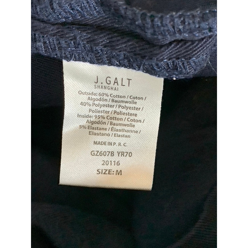 J. GALT Women's Navy Side Zipper Pleated Mini Skort SZ M