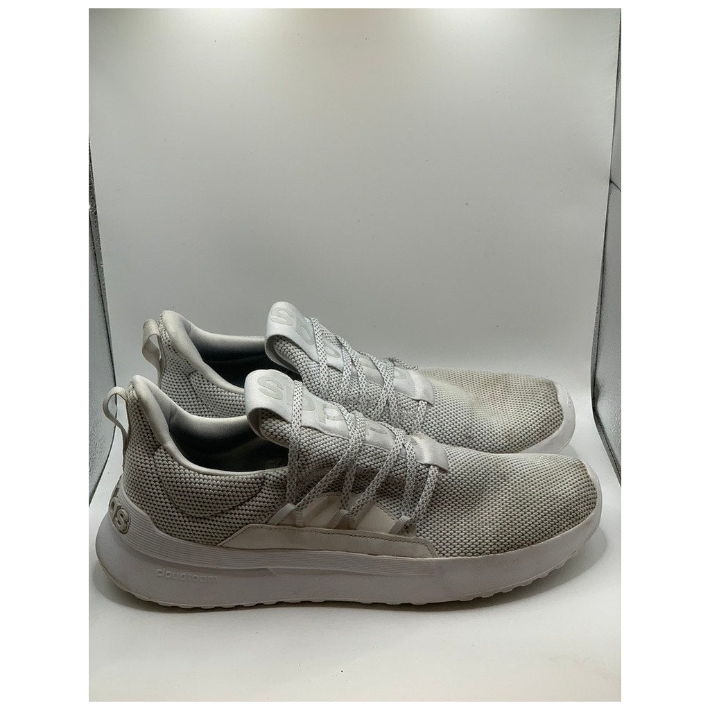 ADIDAS Men's White Mesh Cloudfoam Comfort Running Sneakers SZ 13