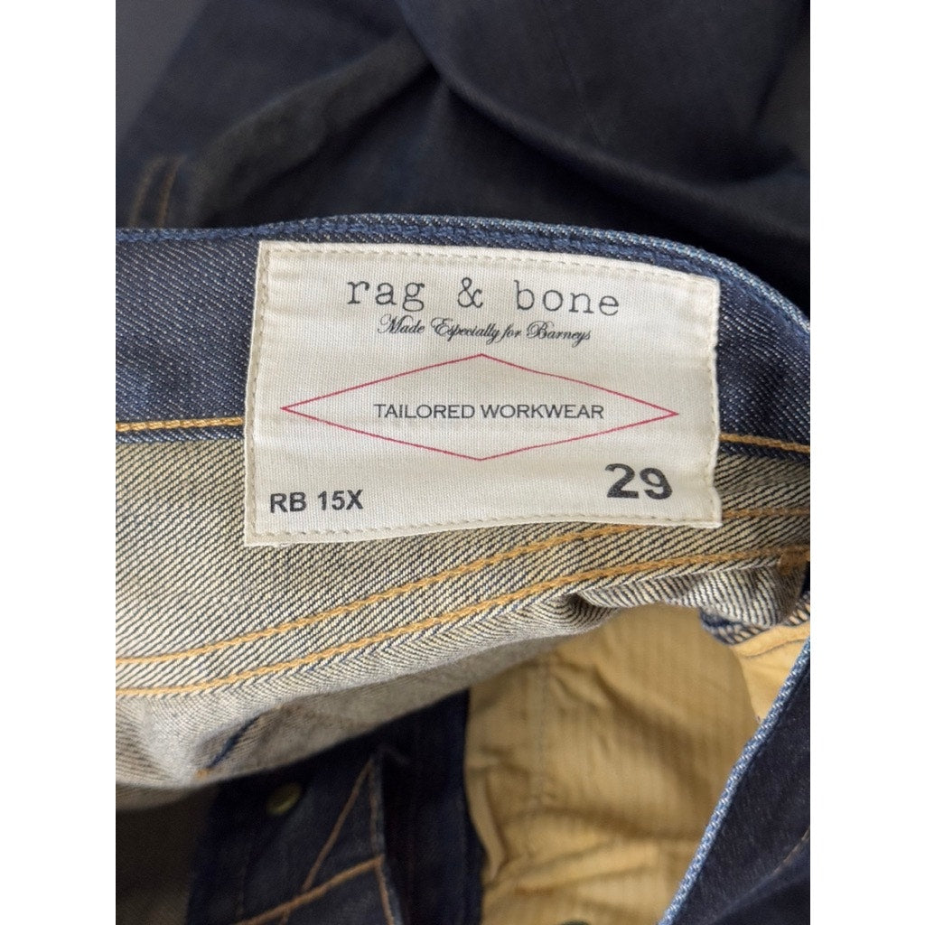RAG & BONE Men's Dark Blue R15X Slim Straight Five-Pocket Denim Jean SZ 29