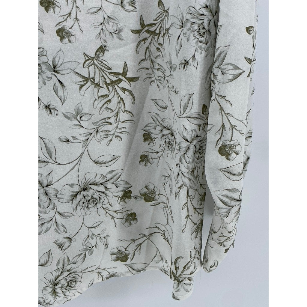 CALVIN KLEIN Womens Floral Blouse Button Up SZ (2X)