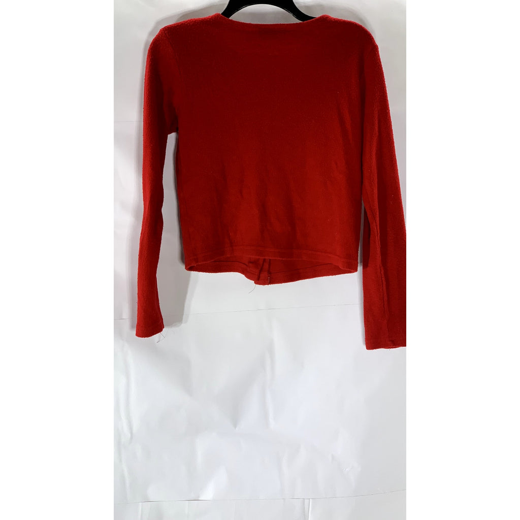 I.N. SAN FRANCISCO Juniors’ Red Knit Button-Up Long Sleeve Cardigan SZ S