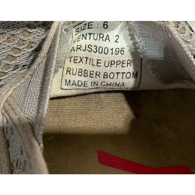 ROXY Women's Gray Ventura 2 Canvas Slip-On Perforated Casual Flat Shoes SZ 6