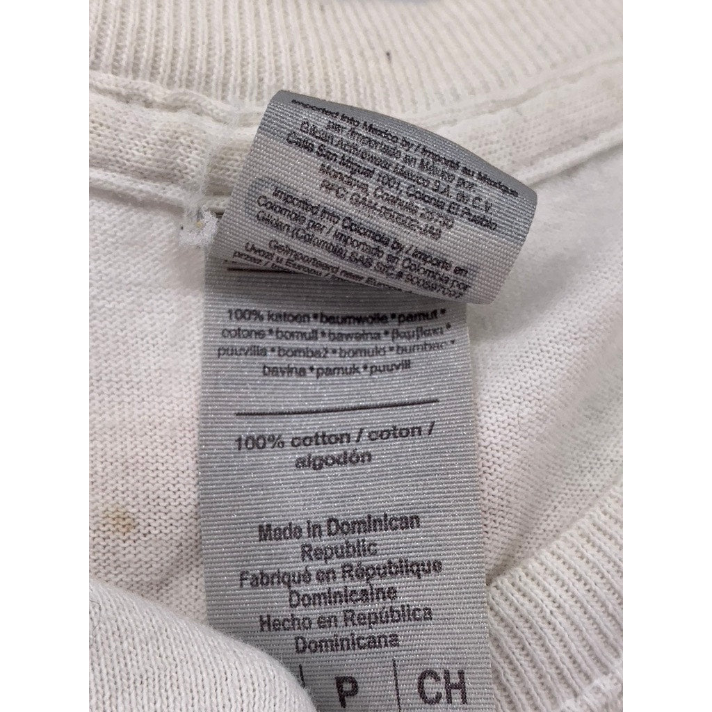 GILDAN Men's White Graphic BLM Crewneck Short Sleeve T-Shirt SZ S