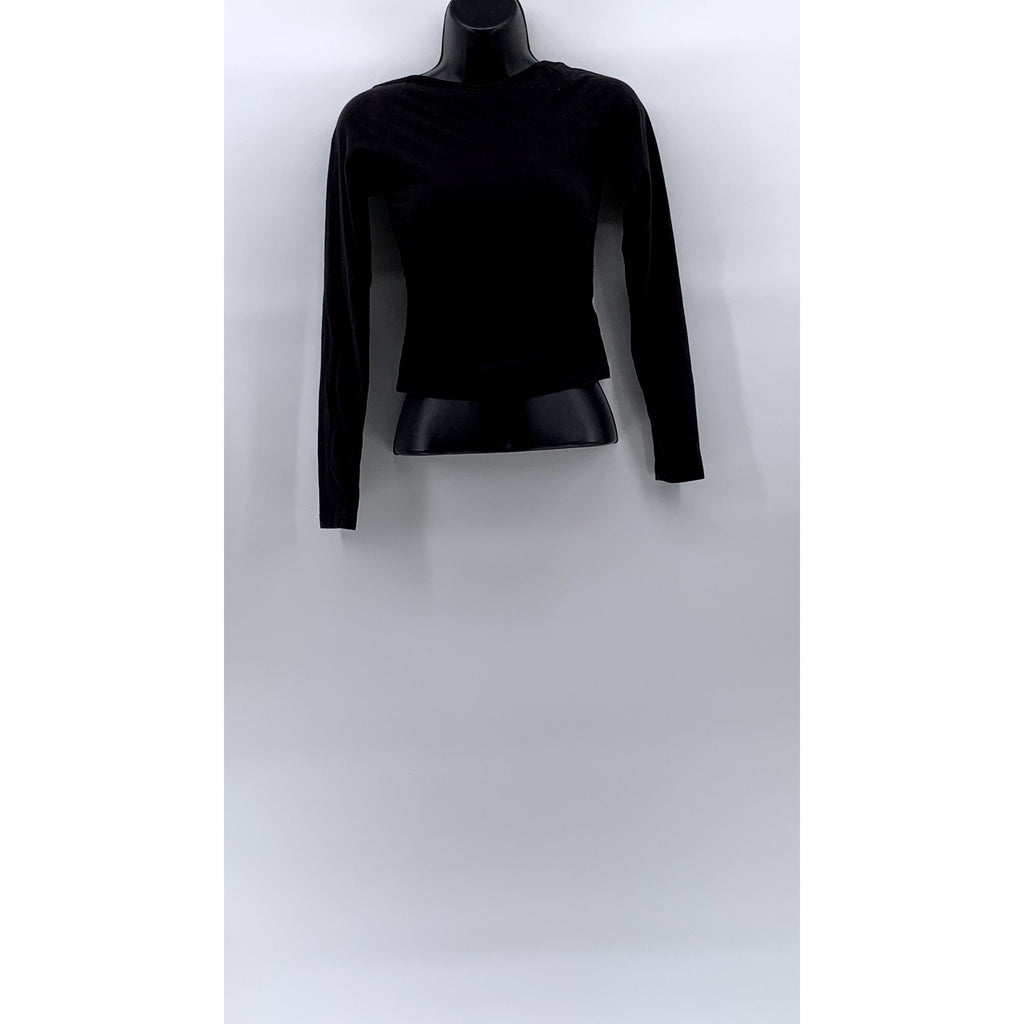 PRINCESS POLLY Women’s Black Rixie High-Neck Backless Long Sleeve Top SZ 2