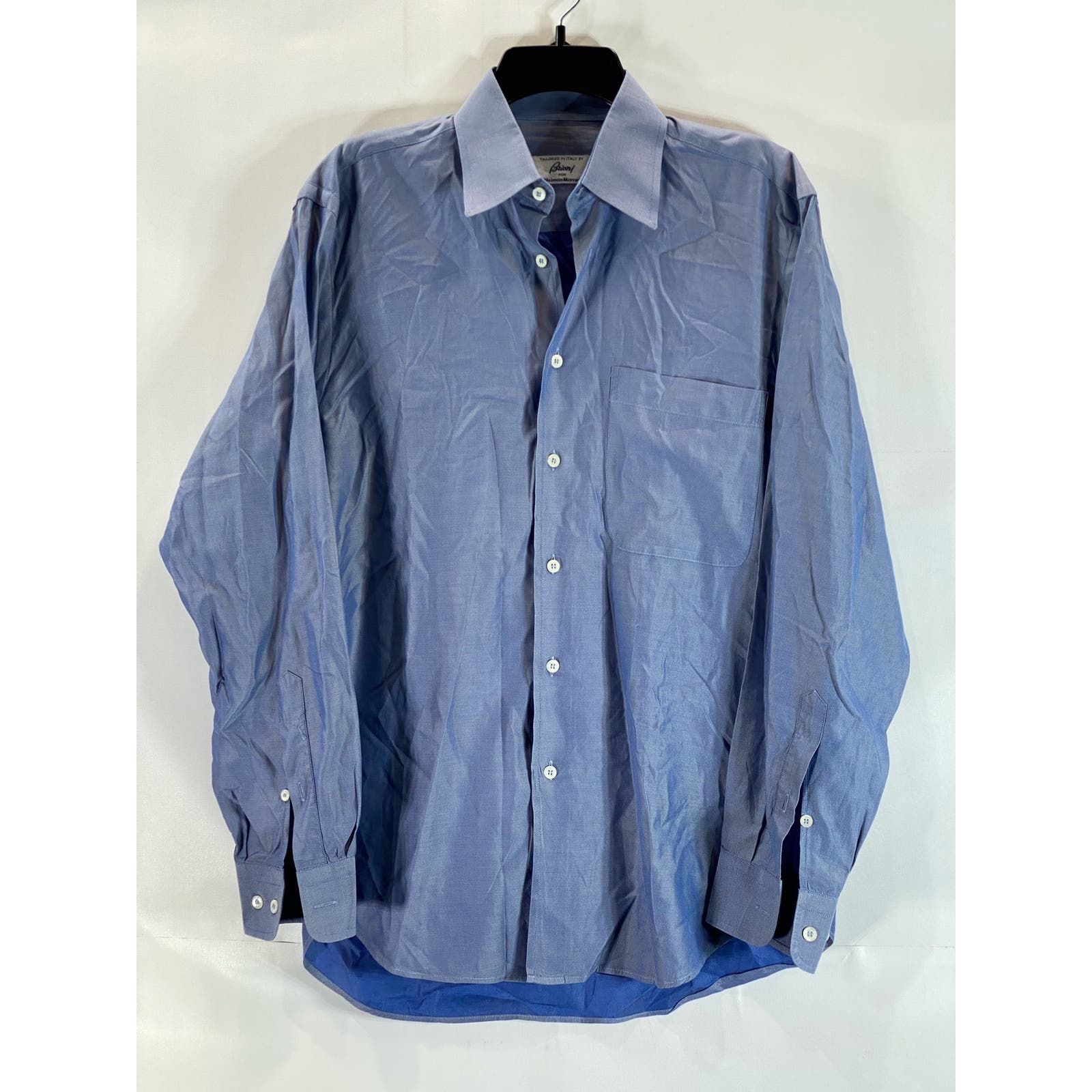 BRIONI FOR NEIMAN MARCUS Men's Blue Button-Up Long Sleeve Shirt SZ S