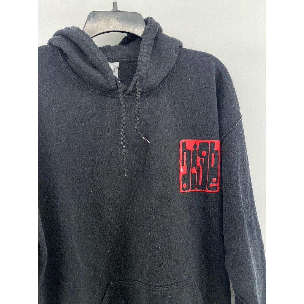 GILDAN Men's Black Brooklyn High Dive Heavy Blend Casual Pullover Hoodie SZ XL