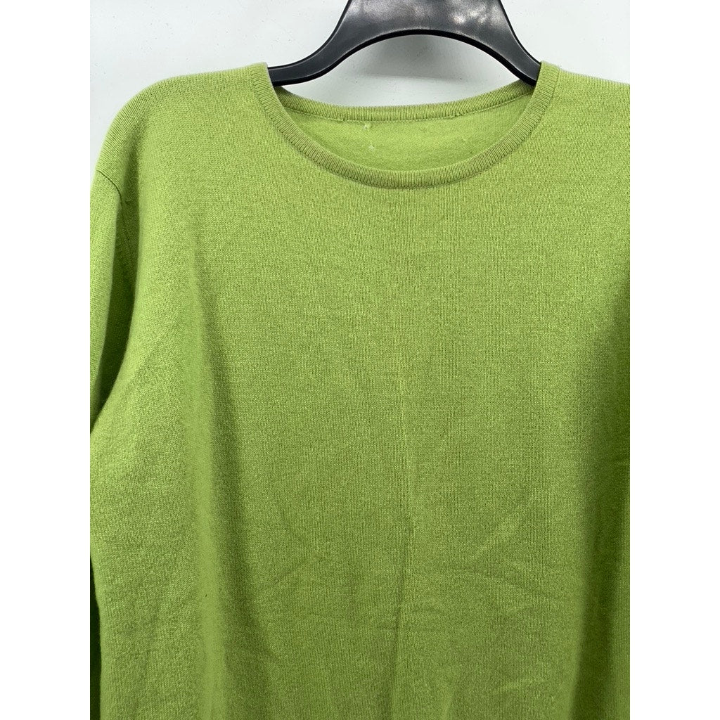 UNBRANDED Men’s Green Knit Crewneck Long Sleeve Sweater SZ M