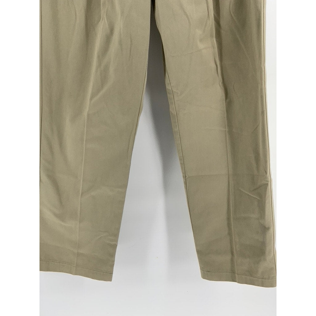TOMMY HILFIGER Men's Vintage Tan Regular-Fit Straight Leg Pant SZ 34X34