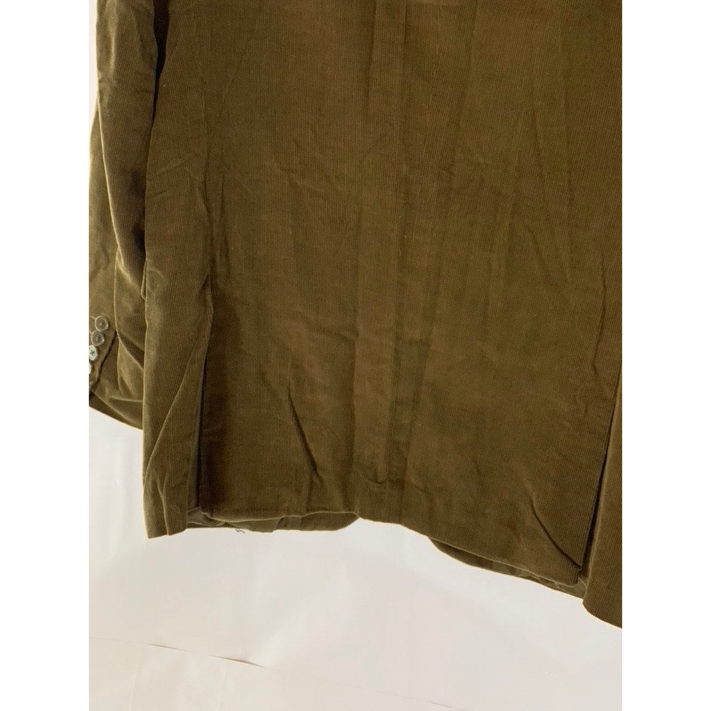 ARCHITECT Men's Dark Brown Corduroy Two-Button Notch Lape Blazer SZ 40R