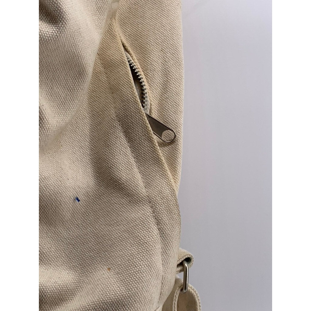 BAGGU Unisex Adult Off-White Canvas Drawstring Adjustable Backpack SZ OS