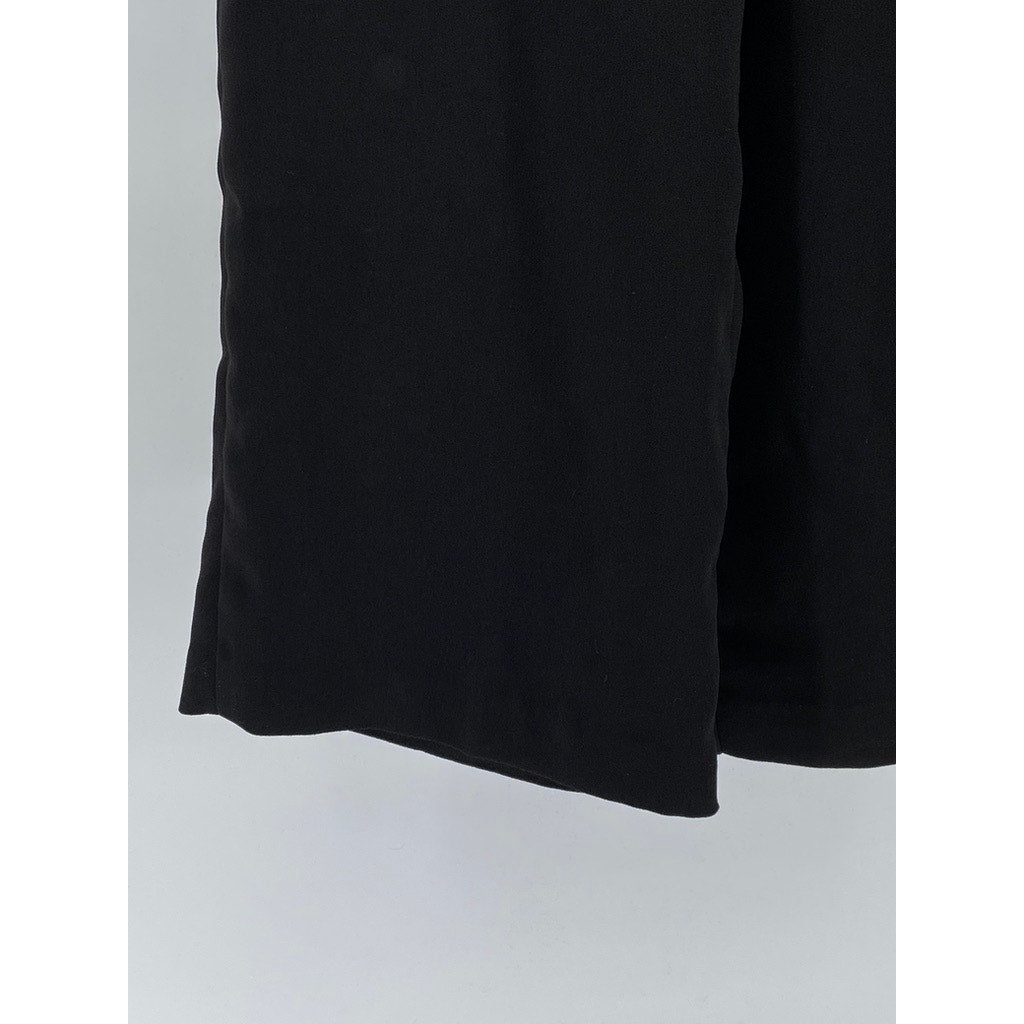 H&M Women's Black Solid Wide-Leg Relaxed-Fit Side-Zipper Dress Pants SZ 6