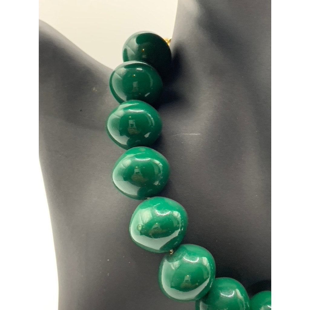 Women's Green Gemstone Adjustable Necklace