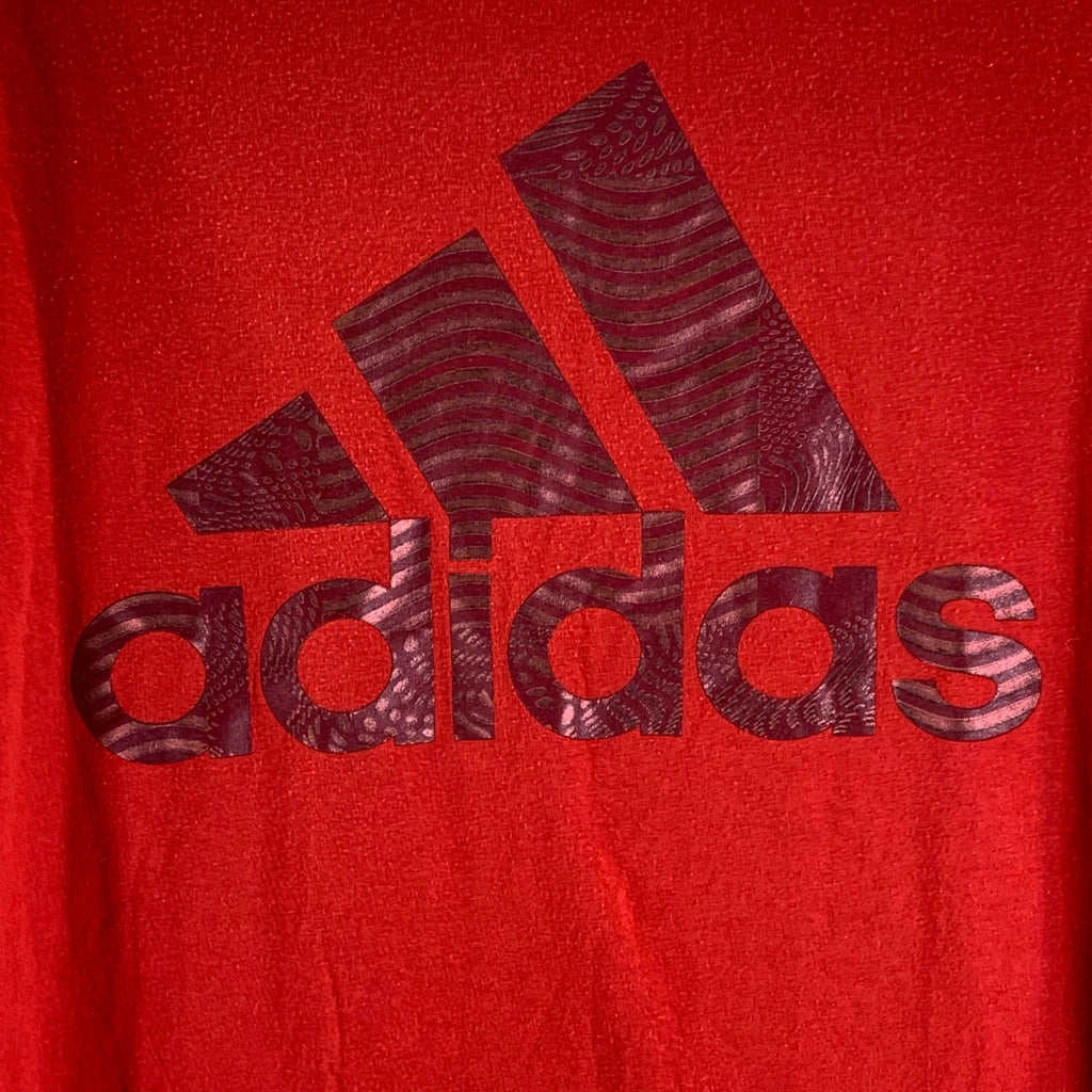 ADIDAS Men's Red The-Go-To Performance Crewneck Short Sleeve T-Shirt SZ M