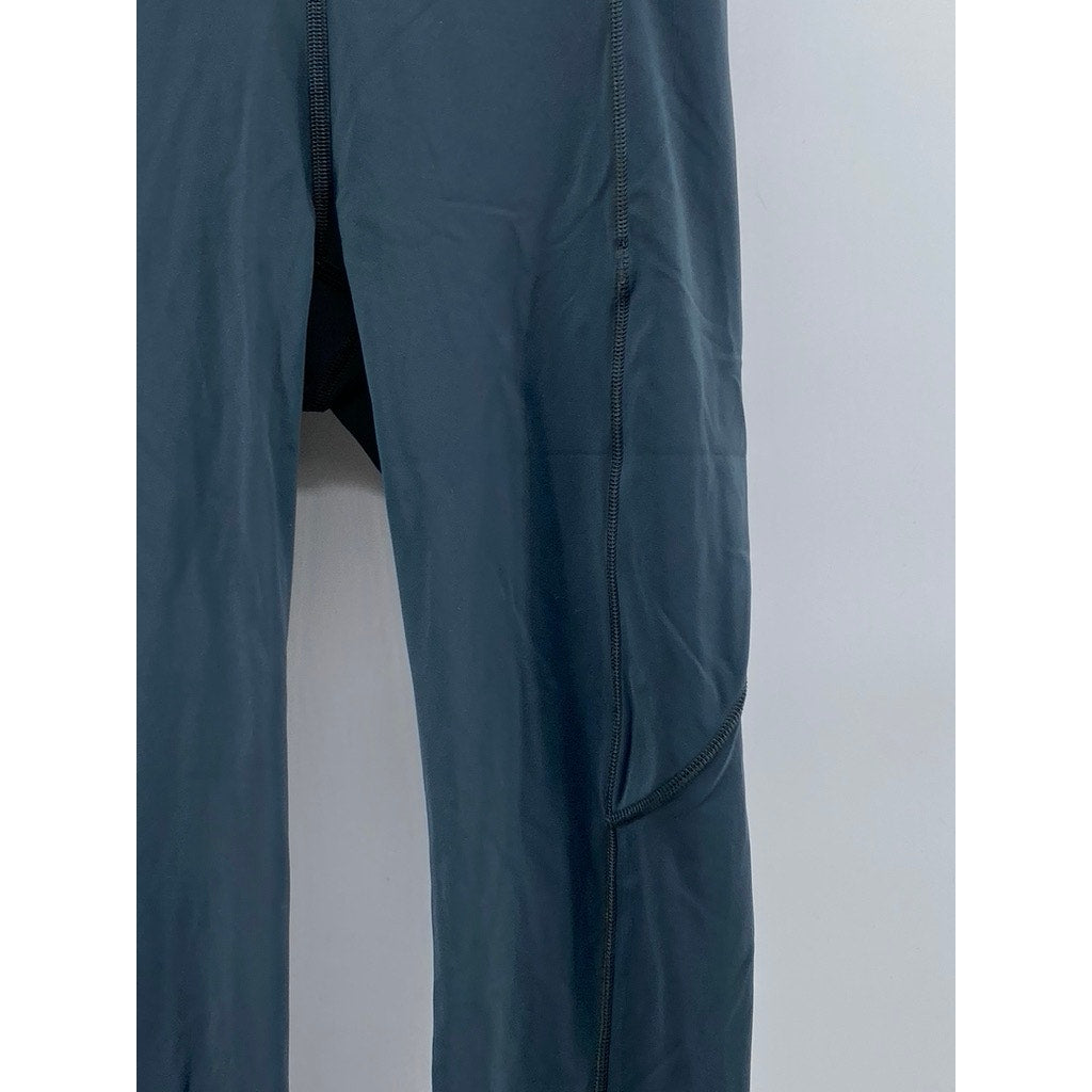 LULULEMON Women's Dark Blue Pull-On Stretch Cut-Off Cropped Leggings SZ 4