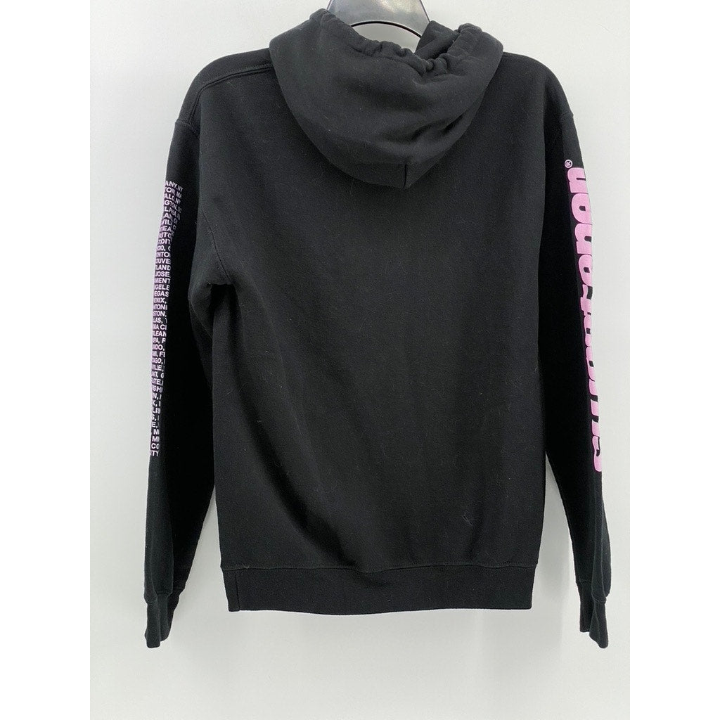 ARIANA GRANDE Unisex Adult Black-Pink Sweetener World Tour Graphic Hoodie SZ S