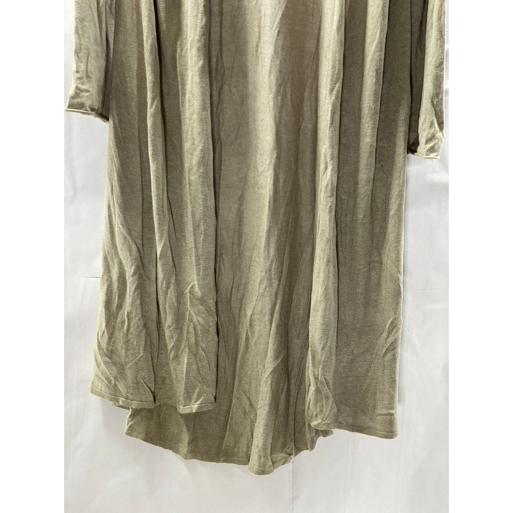 EXPRESS Women's Beige Knit Open-Front Long Sleeve Cardigan SZ XL