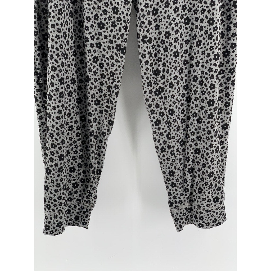 SECRET TREASURES Women's Black-Gray Printed Relaxed Fit Pajama Pants SZ XL