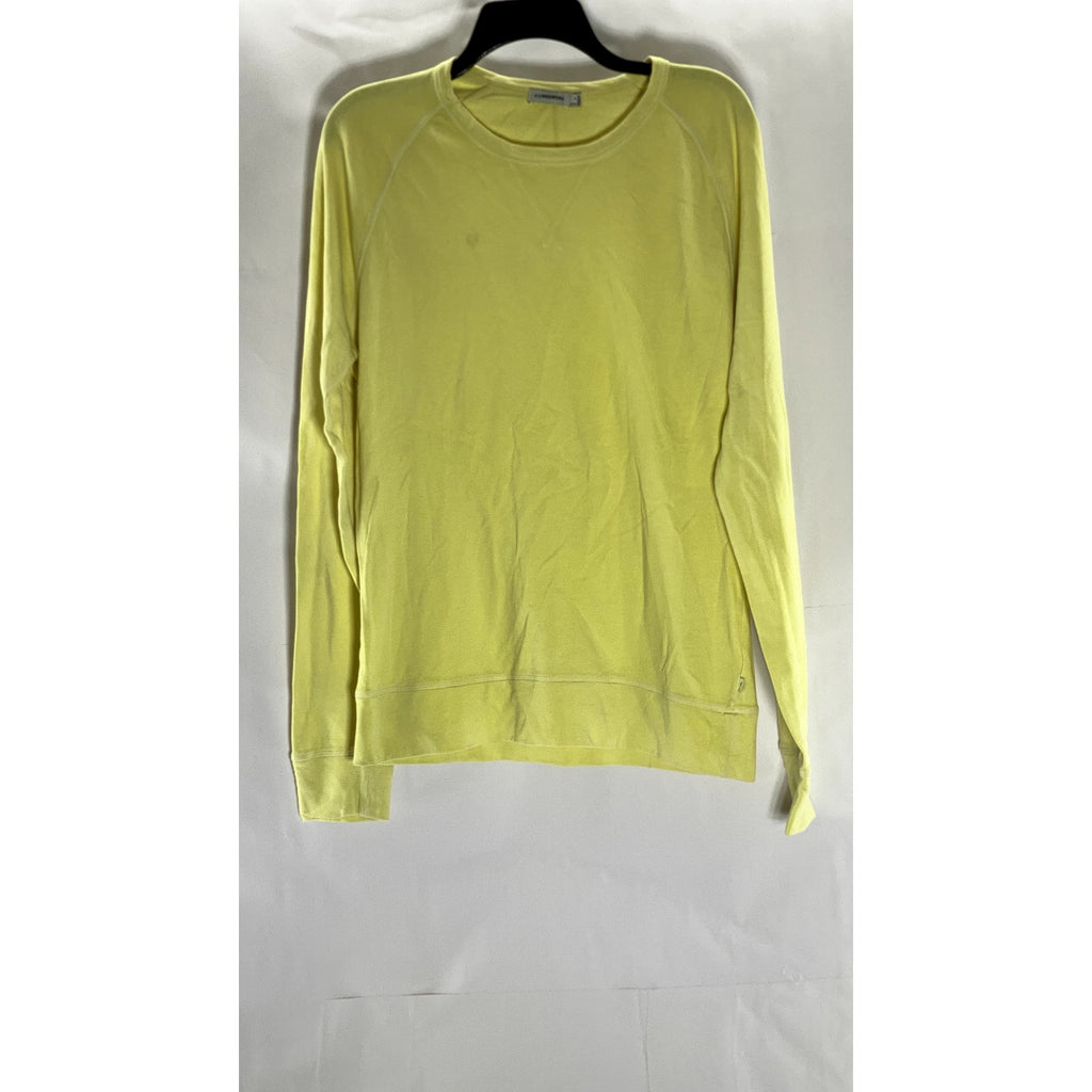 J. LINDEBERG Men's Yellow Crewneck Immo Long Sleeve Summer Sweatshirt SZ S