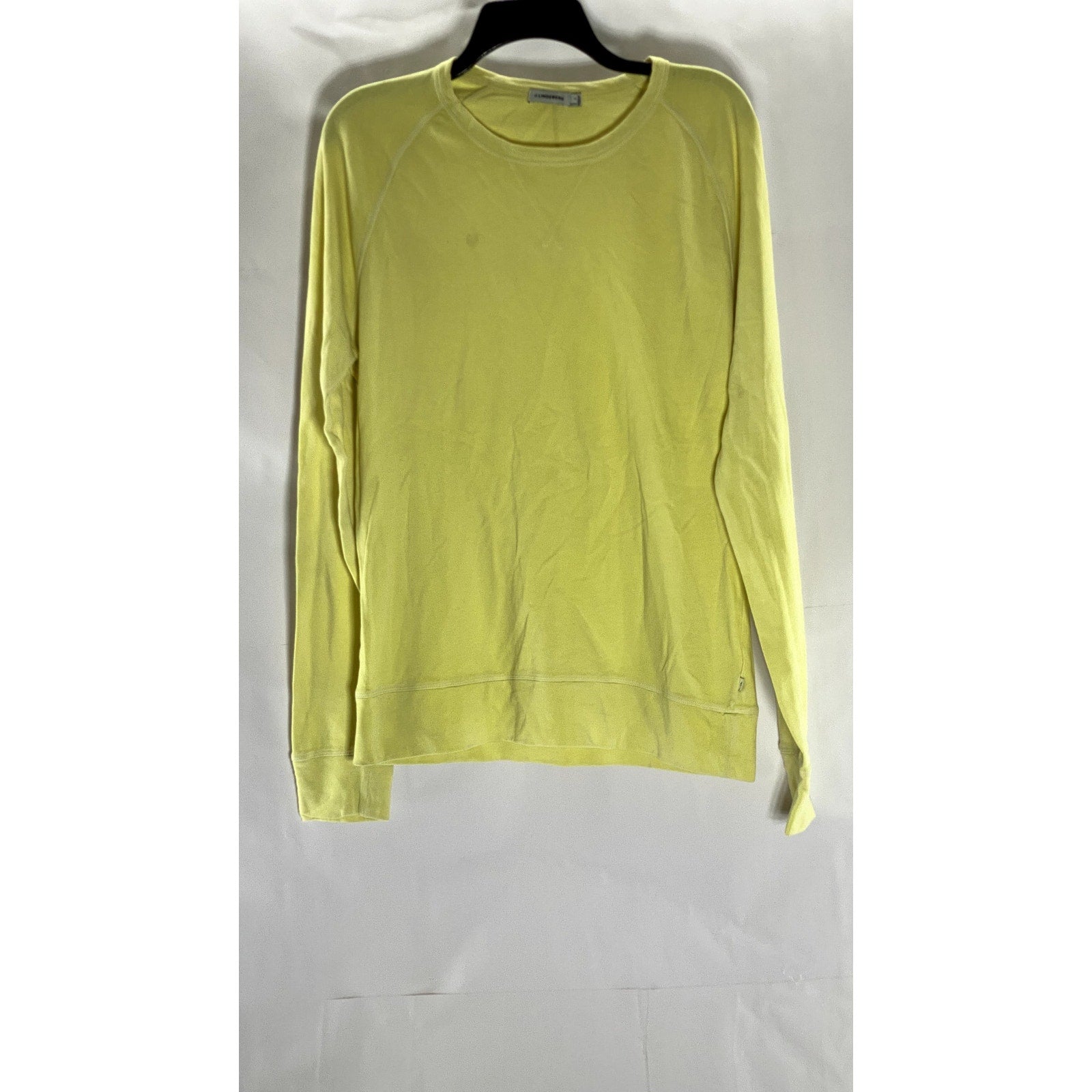 J. LINDEBERG Men's Yellow Crewneck Immo Long Sleeve Summer Sweatshirt SZ S