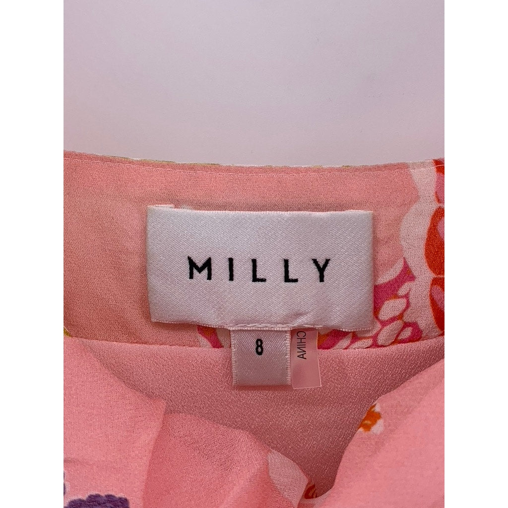 MILLY Women's Pink Eva Seashell Print Mini Dress SZ 8