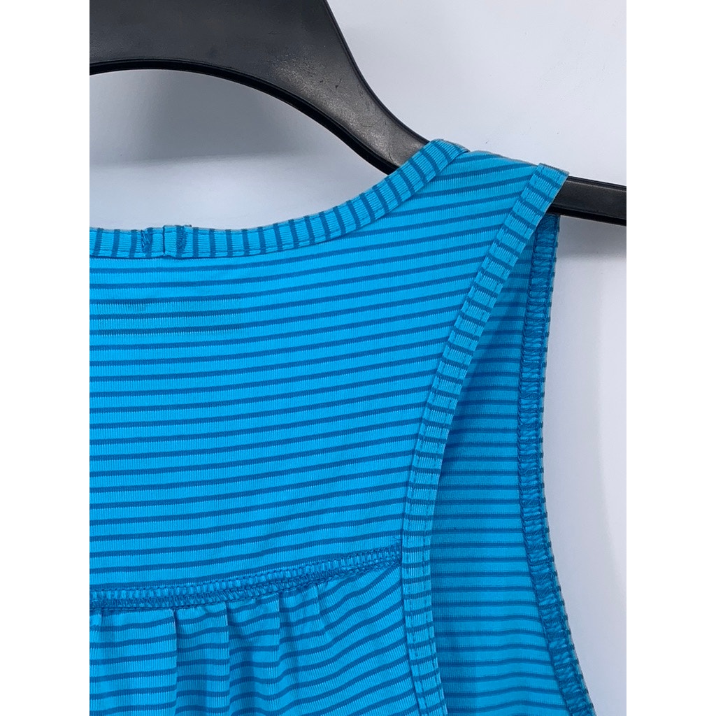 KIRKLAND SIGNATURE Women's Blue Small Striped Active Tank SZ L