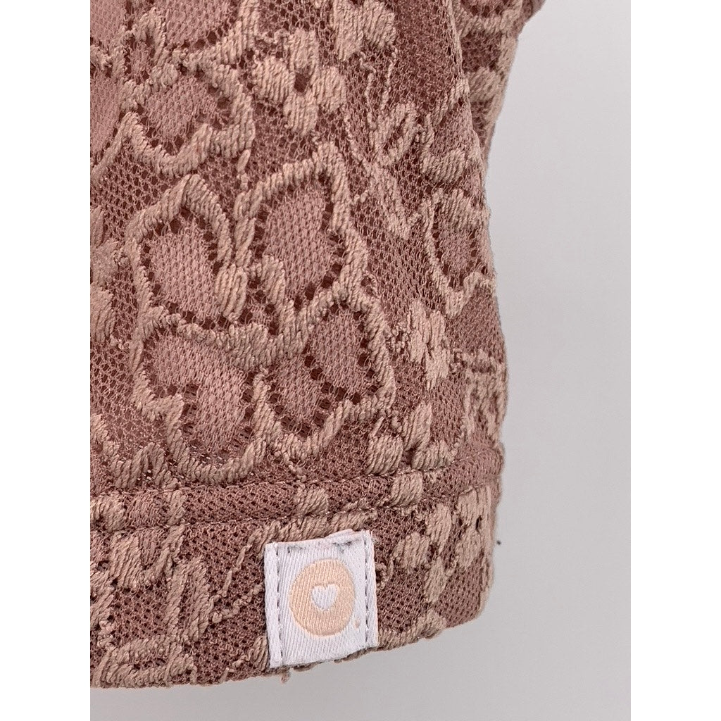 OLD NAVY ONLY Women's Beige Floral Lace Mesh Bralette Tank Top SZ M