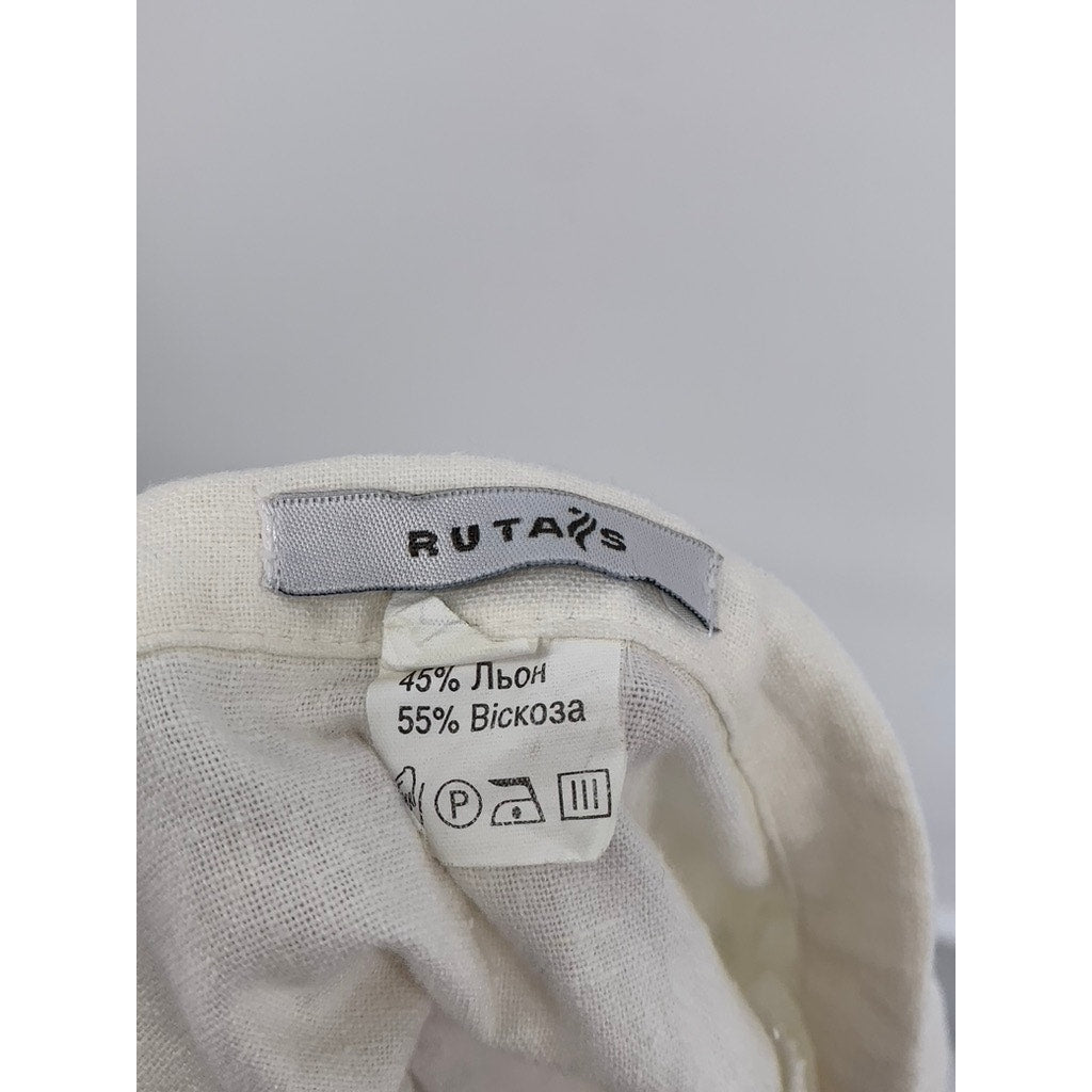 RUTAS Womens Long White Cottagecore Skirt SZ L