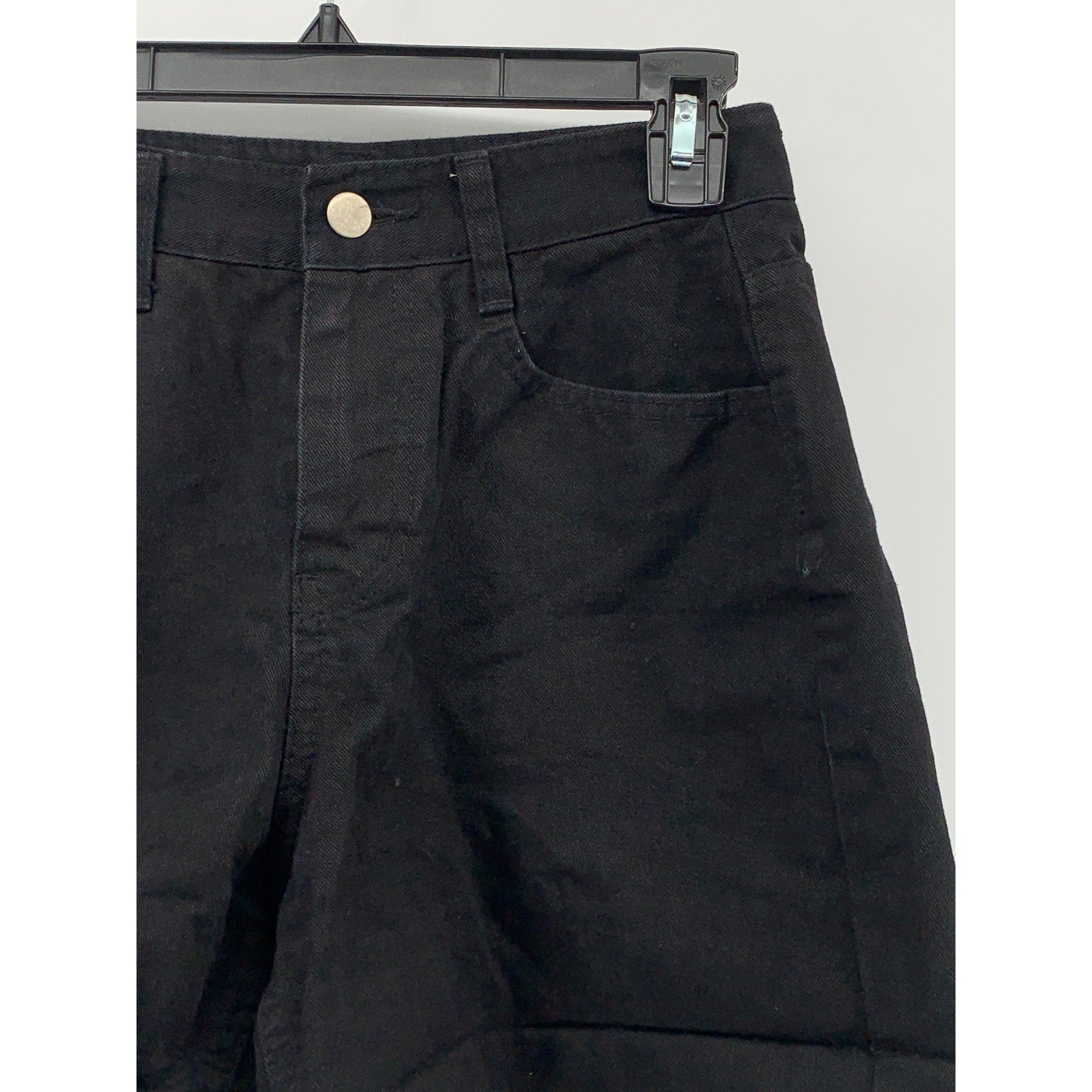 PREMIUM DENIM STEADY Women's Black High-Rise Casual Denim Shorts SZ 26