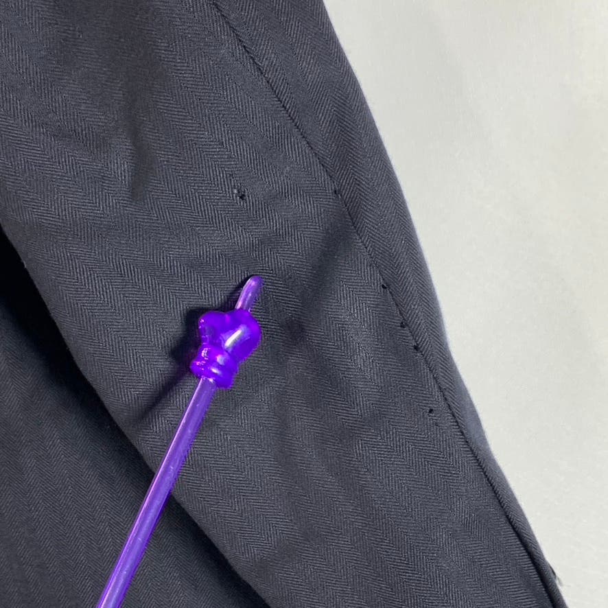 BROOKS BROTHERS Men's Black Wool Herringbone Two-Button Blazer SZ 48R