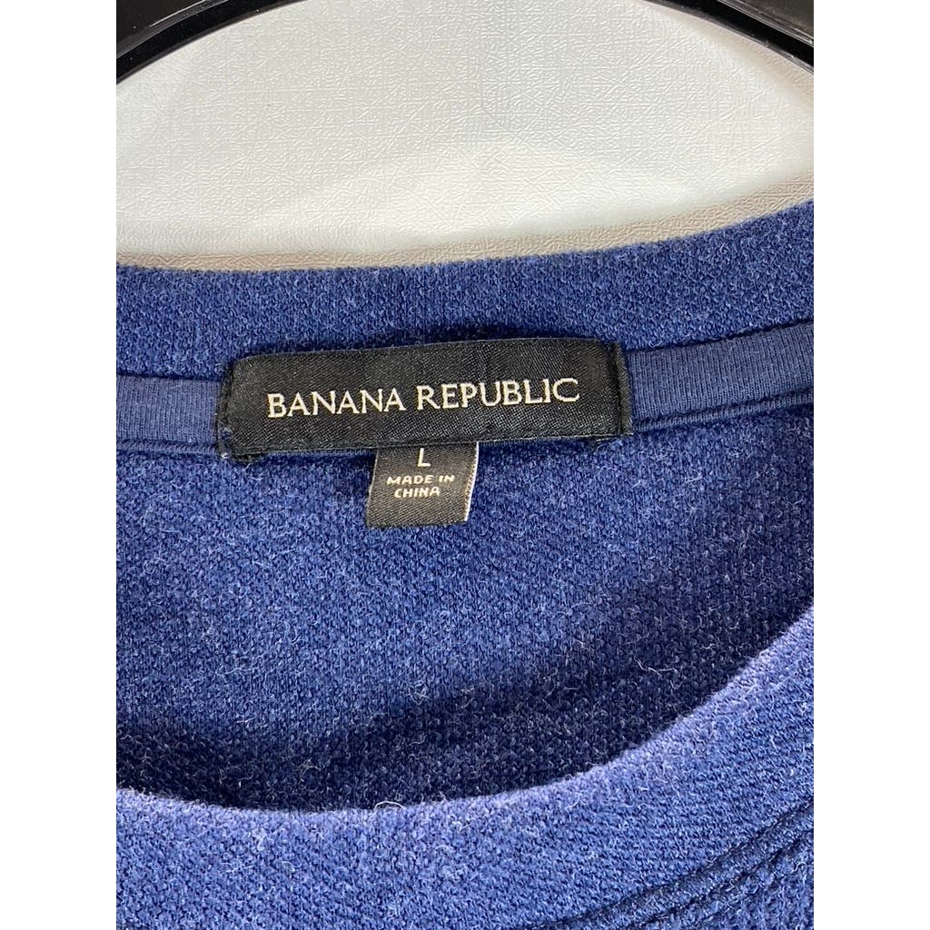 BANANA REPUBLIC Men's Dark Blue Crewneck Lightweight Pullover Sweater SZ L