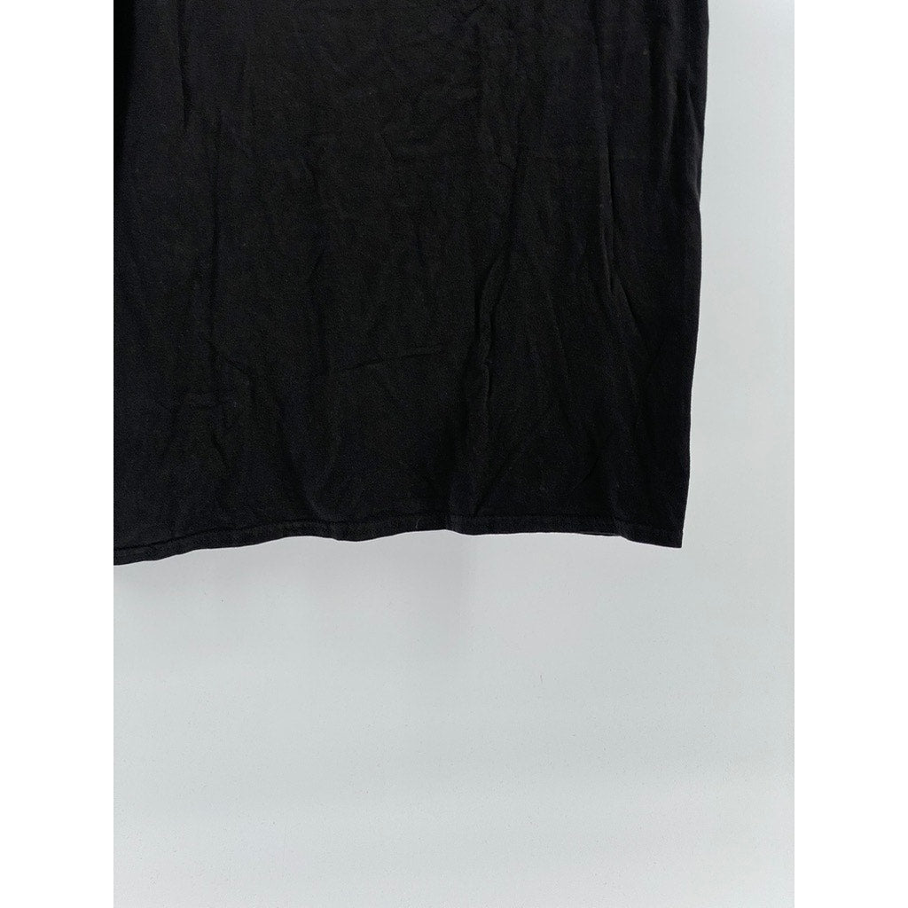 HANES Men's Black Solid V-Neck Lightweight Short Sleeve Under Shirt SZ M