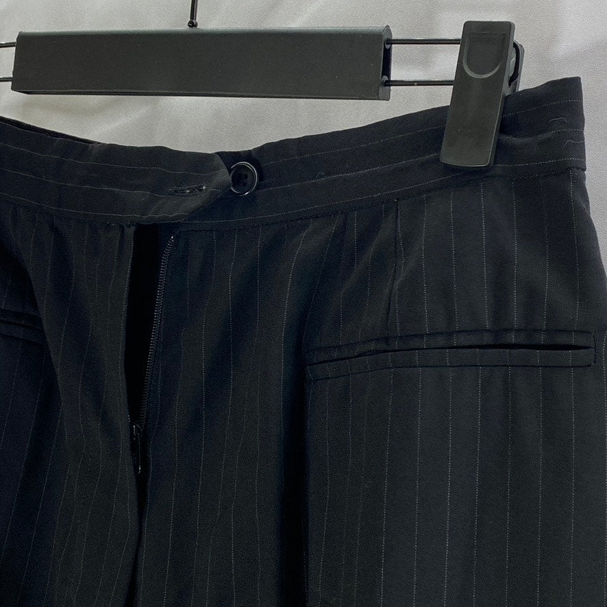 ANTONIO FUSCO MILANO Women's Black Pinstripe Straight-Leg Dress Pant SZ S
