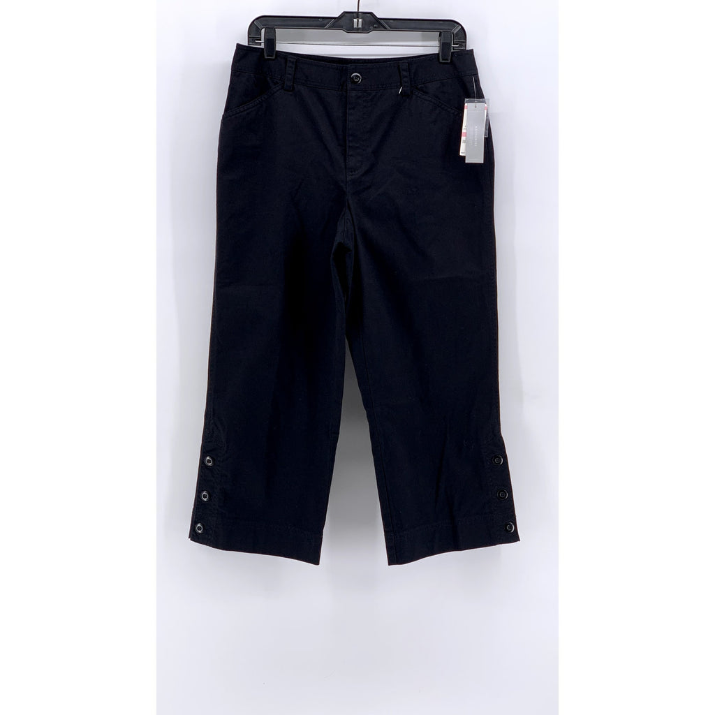 CHARTER CLUB Women's Black Katherine Fit Cropped Pant SZ 10