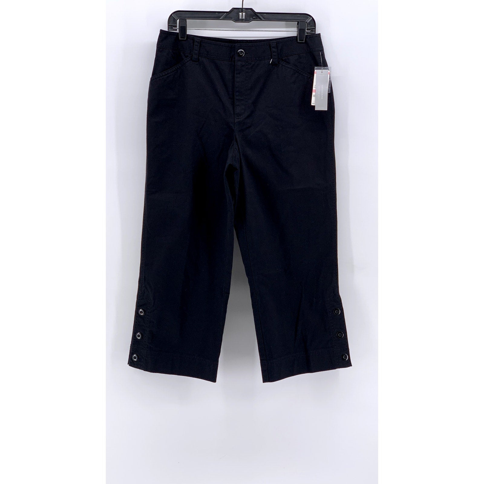 CHARTER CLUB Women's Black Katherine Fit Cropped Pant SZ 10