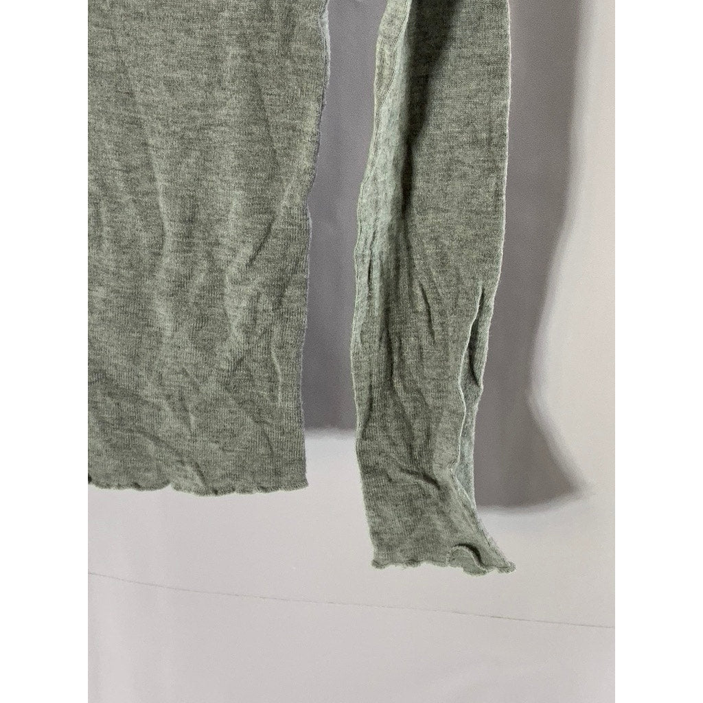 KOTON Women's Gray Lightweight Long Sleeve Turtleneck Top SZ S