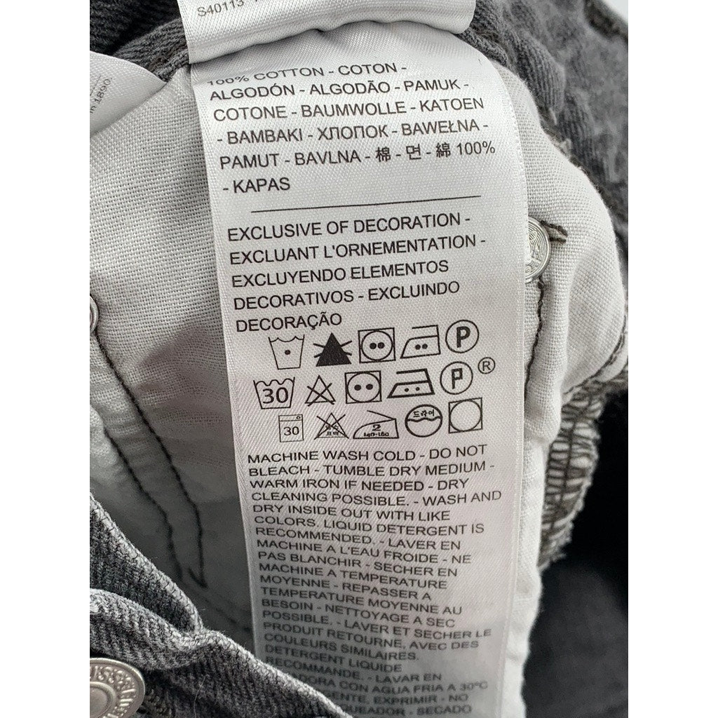 LEVI'S Women's Black Denim Distressed 501 Shorts SZ 26