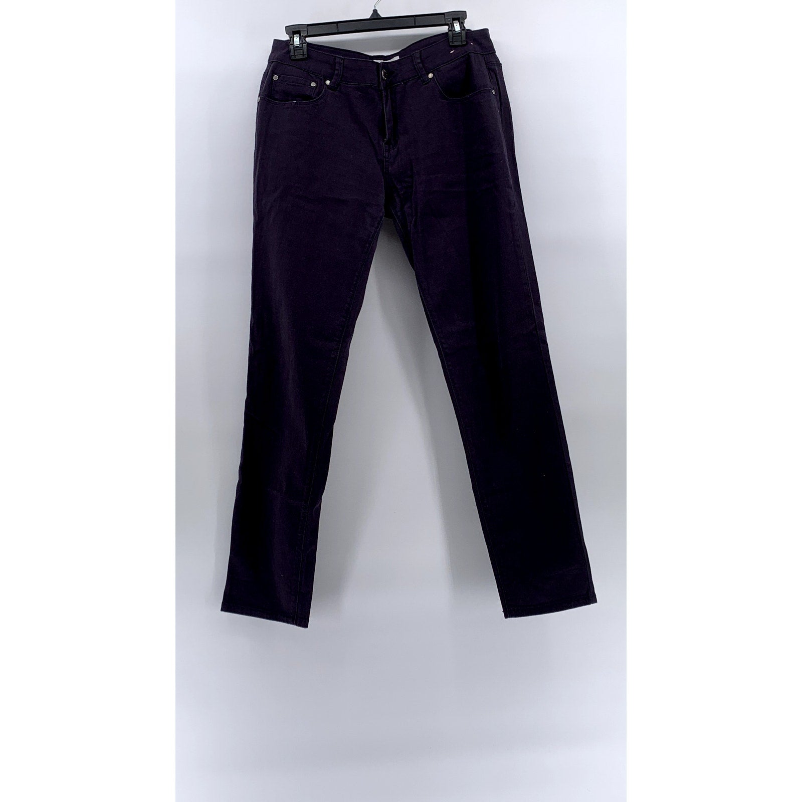 ANKOR EAST Women's Plum Mid-Rise Stretch Slim-Fit Pants SZ 13/14